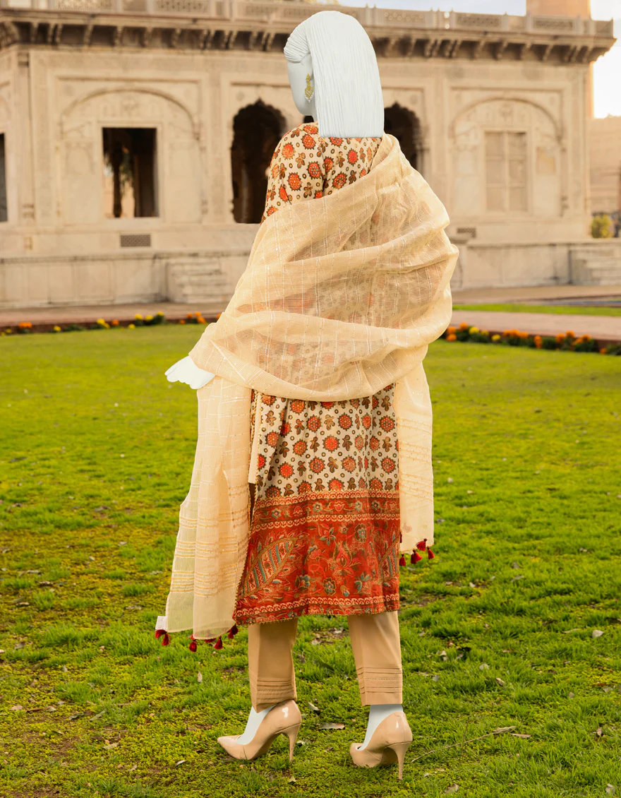 MULTICOLOR LAWN 3PC UNSTITCHED | JLAWN-S-US-22-347 IVY - Image 3