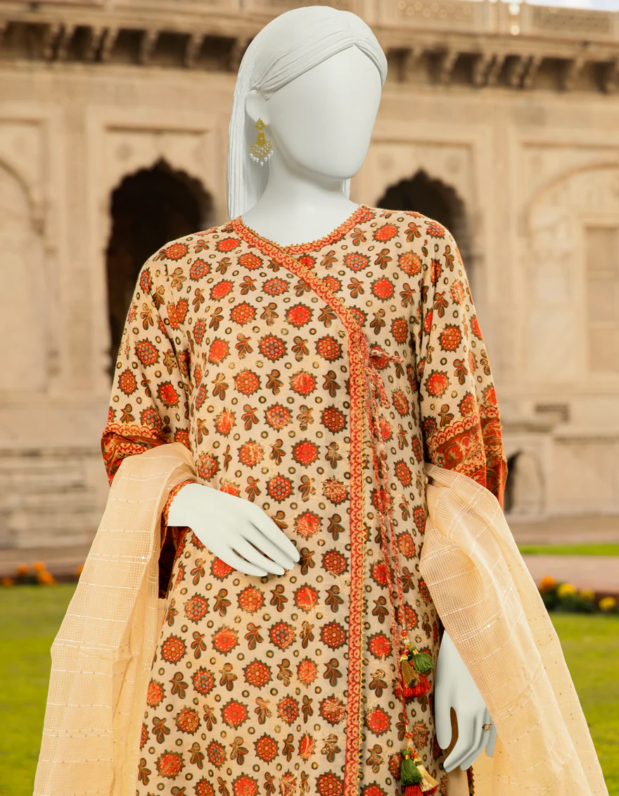 MULTICOLOR LAWN 3PC UNSTITCHED | JLAWN-S-US-22-347 IVY - Image 4