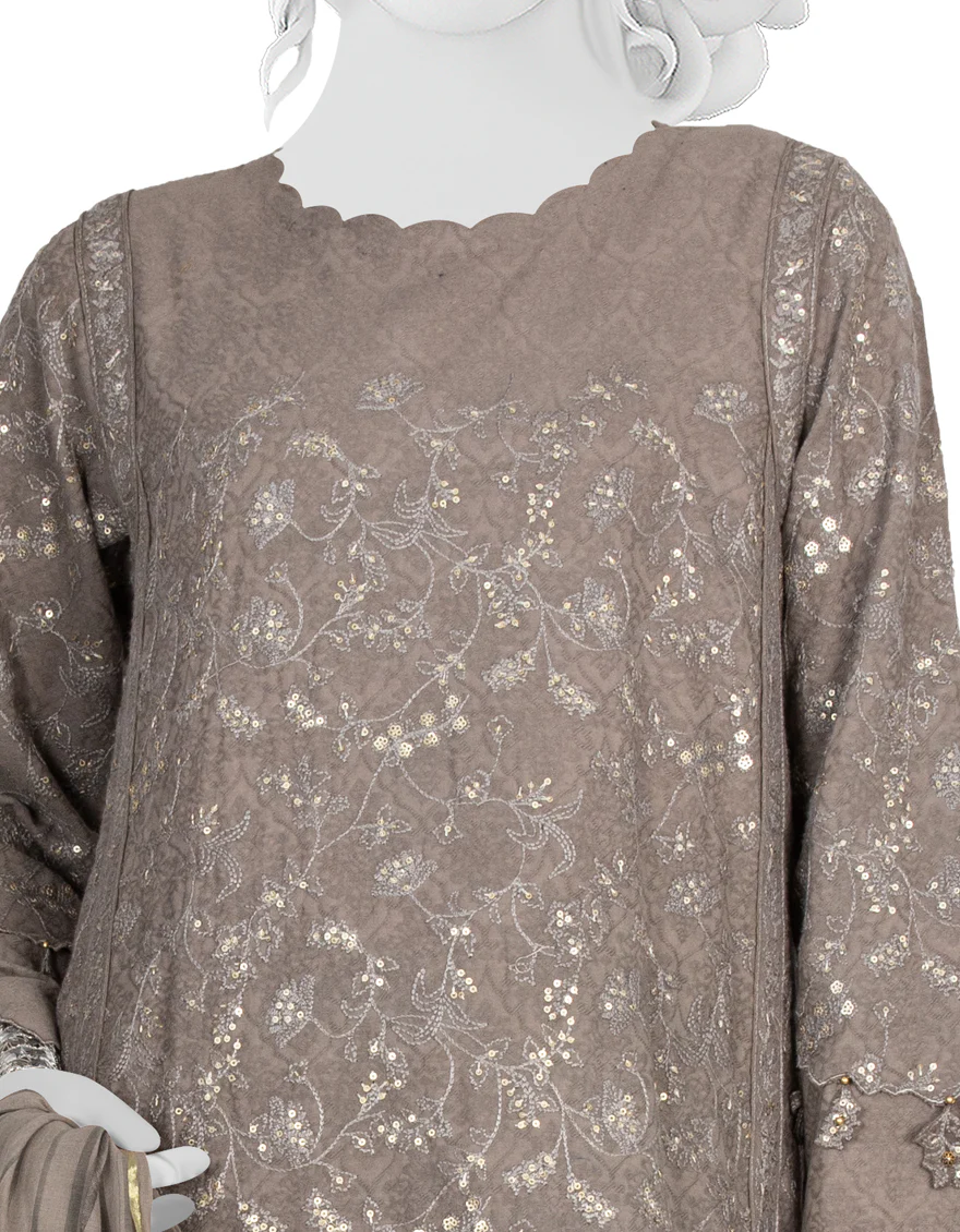 GREY LAWN 3PC UNSTITCHED | JLAWN-S-US-22-357 EMK-017 - Image 3
