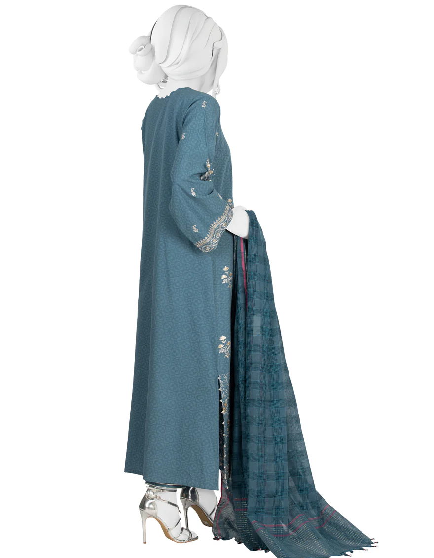 BLUE LAWN 3PC UNSTITCHED | JLAWN-S-US-22-359 EMK-018 - Image 2