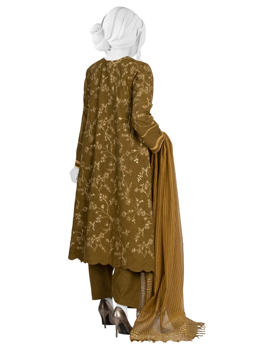 MEHNDI LAWN 3PC UNSTITCHED | JLAWN-S-US-22-360 EMK-015 - Image 3