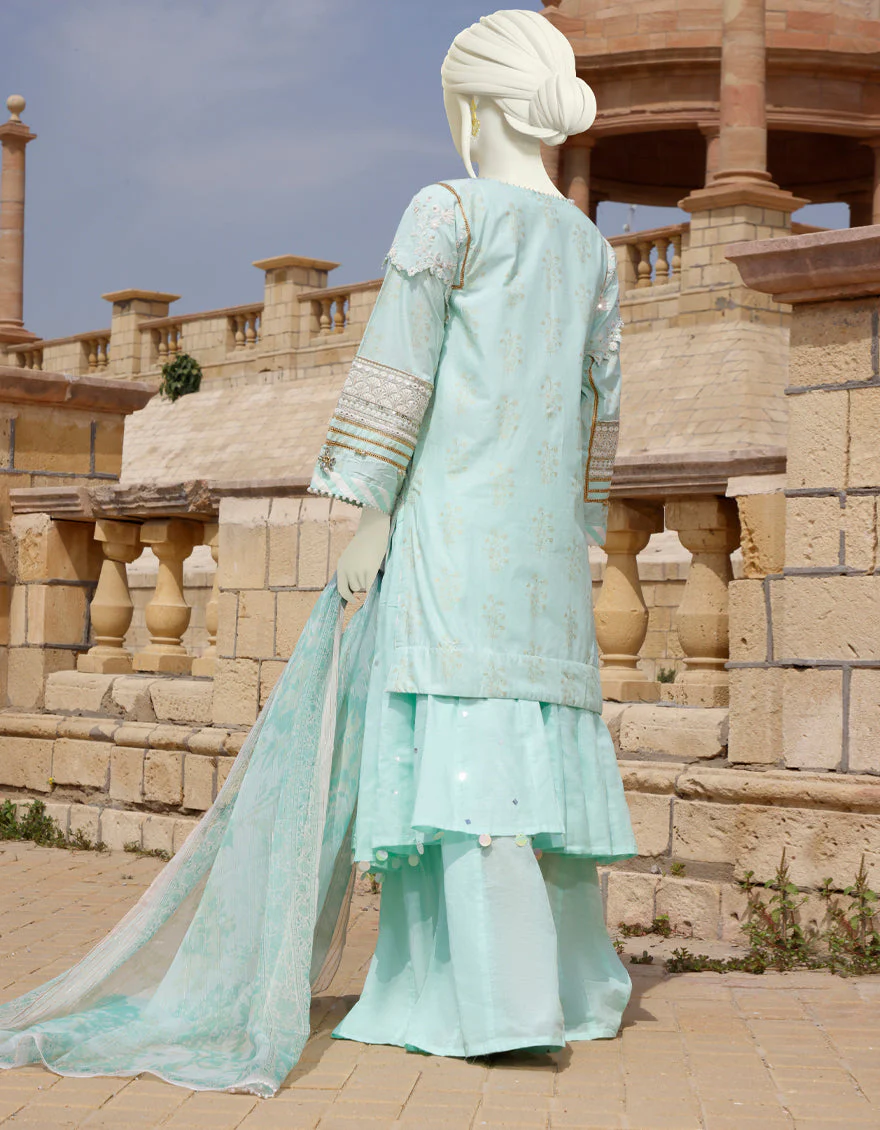 FEROZI LAWN 3PC UNSTITCHED | JLAWN-S-US-22-367 AQUALLY - Image 3