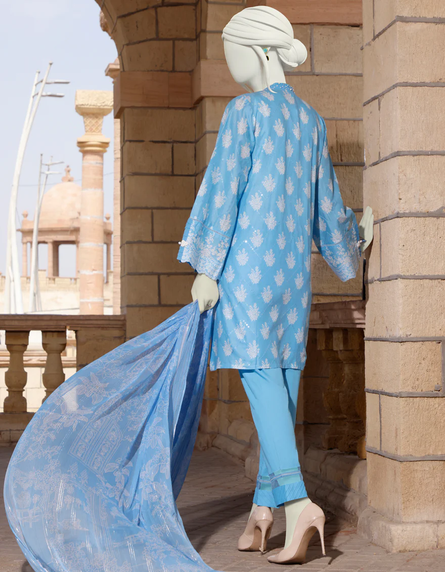 COOL BLUE LAWN 3PC UNSTITCHED | JLAWN-S-US-22-373 ESBEN - Image 3