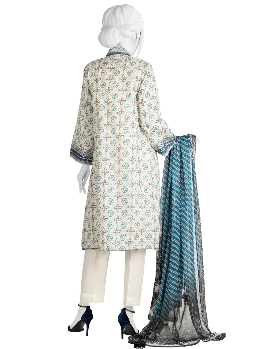 MULTICOLOR LAWN 3PC UNSTITCHED | JLAWN-S-US-22-377 ZUNI - Image 3