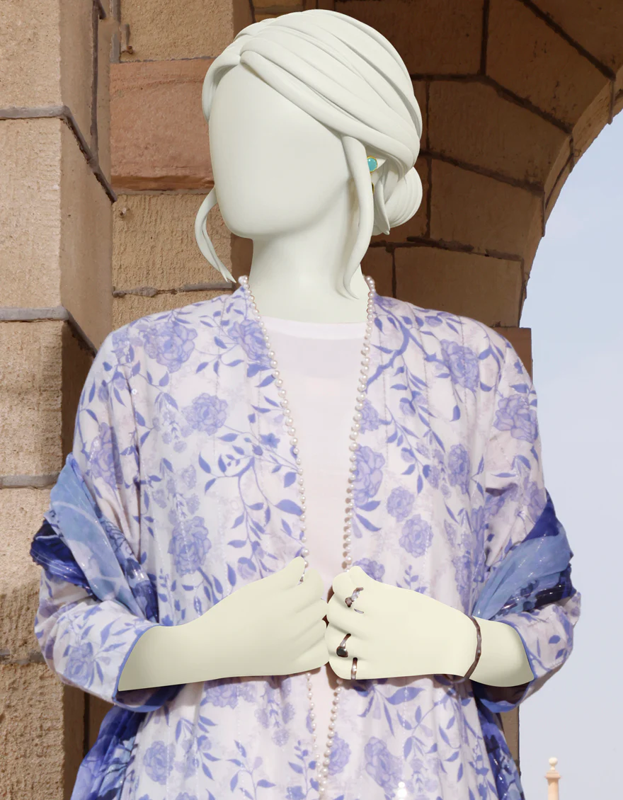 MULTICOLOR LAWN 3PC UNSTITCHED | JLAWN-S-US-22-378 SIENNA - Image 3