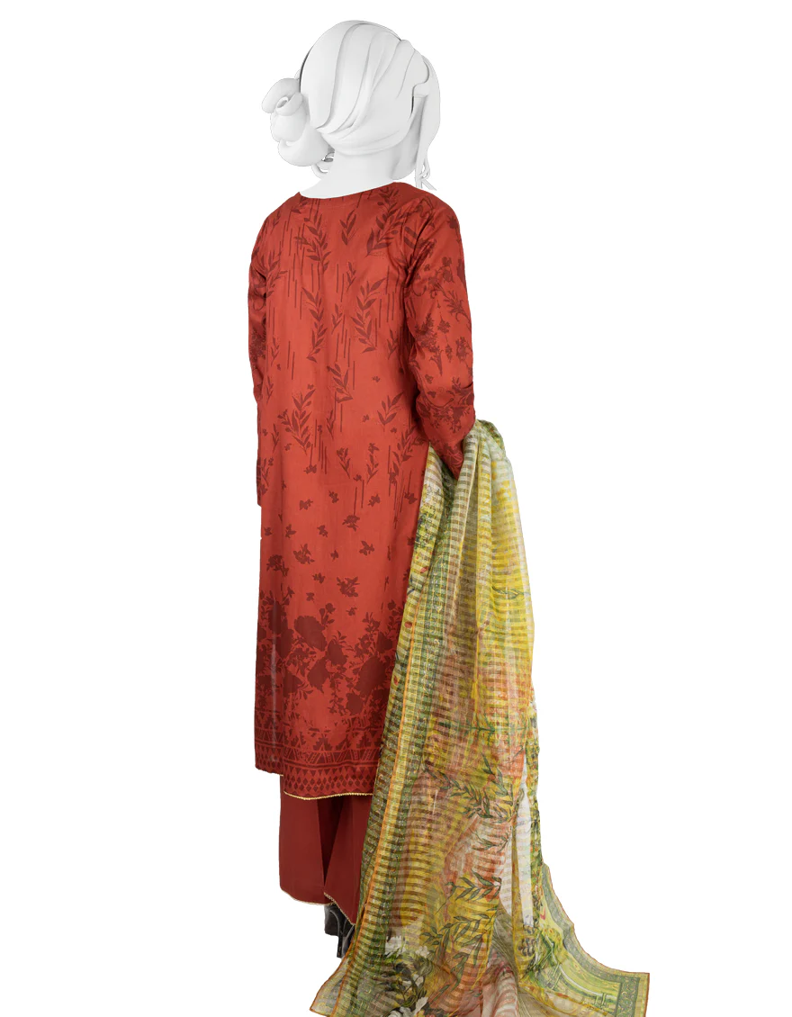 MAROON LAWN 3PC UNSTITCHED | JLAWN-S-US-22-380 JARDIN (22-2022) - Image 3