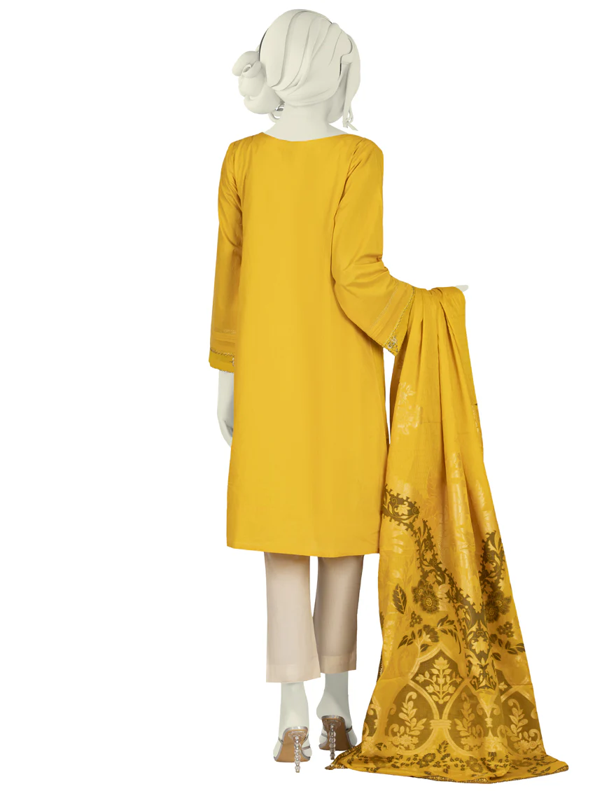 YELLOW LAWN 3PC STITCHED | JLAWN-S-US-22-392/S SEPEHER - Image 2