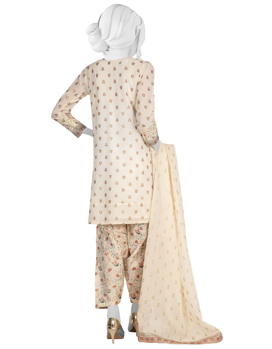 OFF WHITE LAWN 3PC STITCHED | JLAWN-S-US-22-406/S NAZARA - Image 2