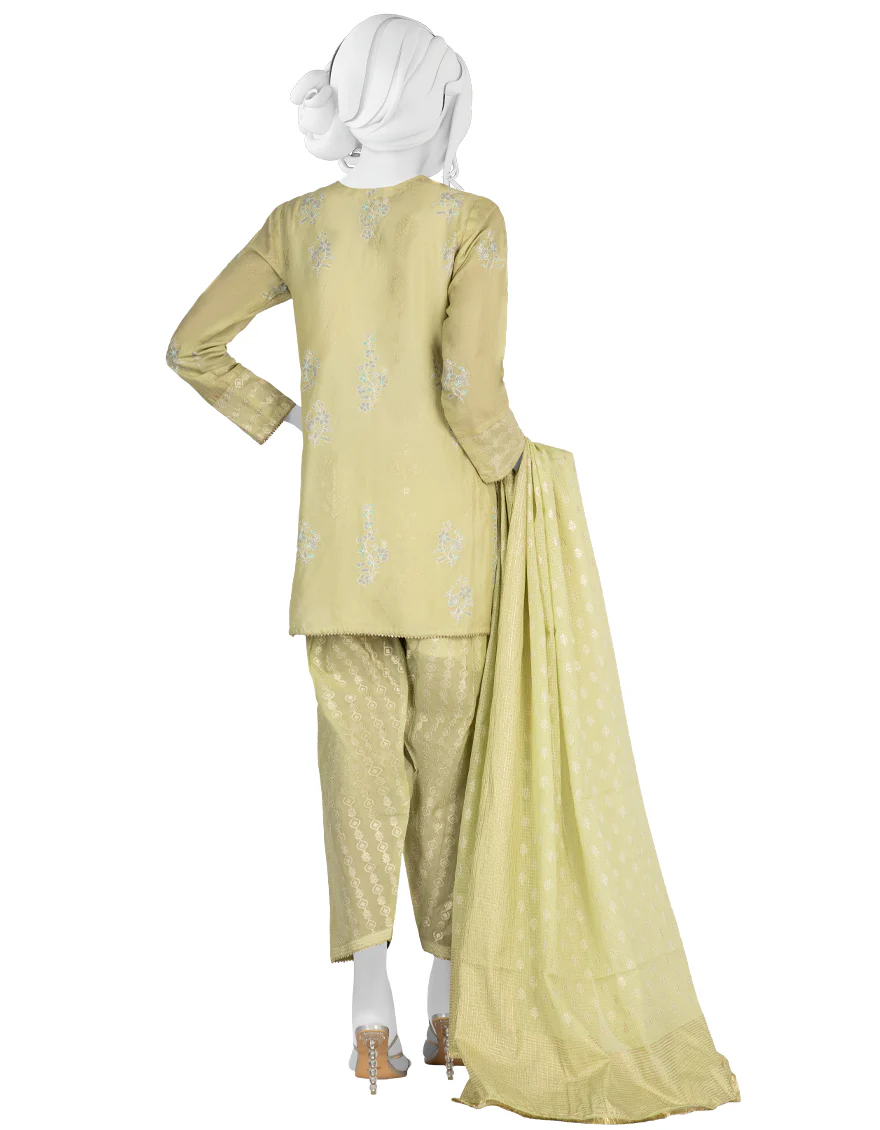 LIGHT GREEN LAWN 3PC STITCHED | JLAWN-S-US-22-407/S MANZAR - Image 2