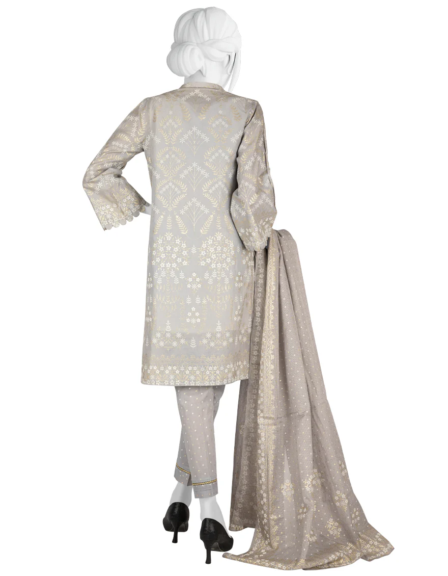 GREY LAWN 3PC STITCHED | JLAWN-S-US-22-409/S ASHJAAR - Image 2