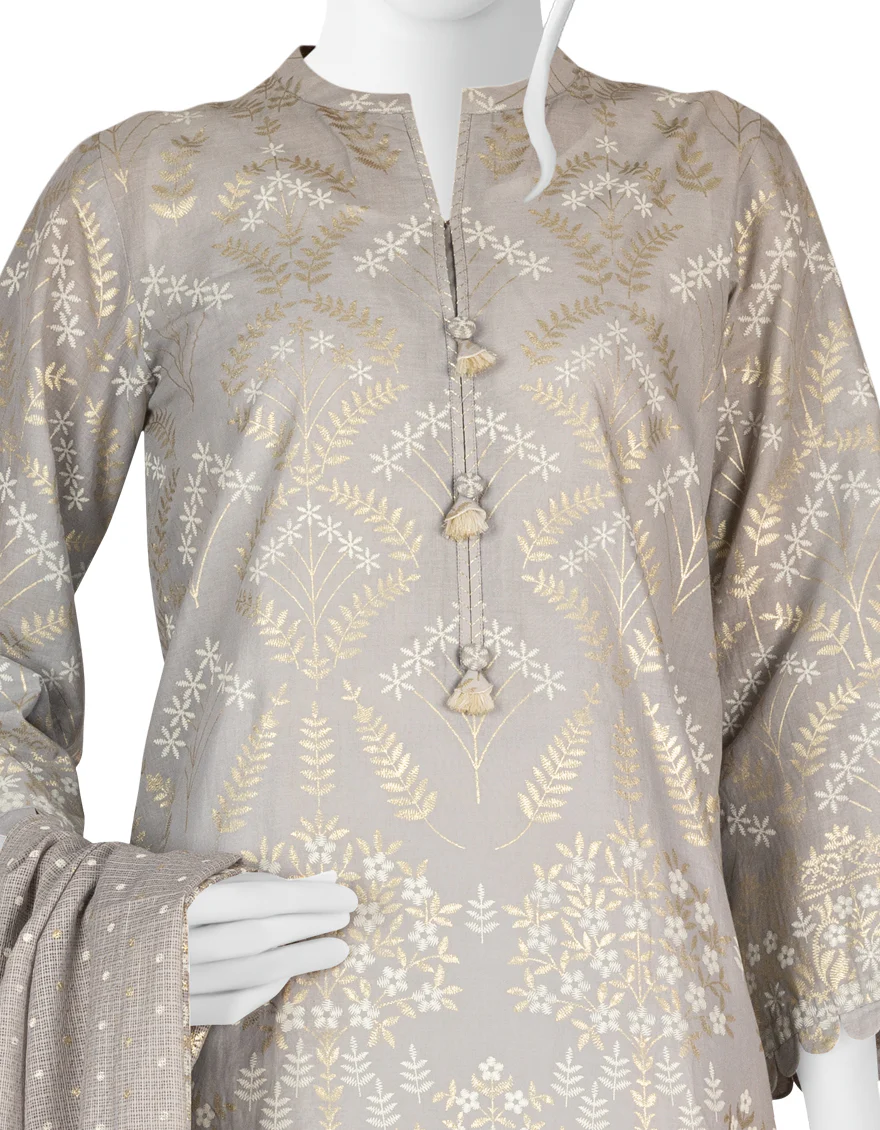 GREY LAWN 3PC STITCHED | JLAWN-S-US-22-409/S ASHJAAR - Image 3
