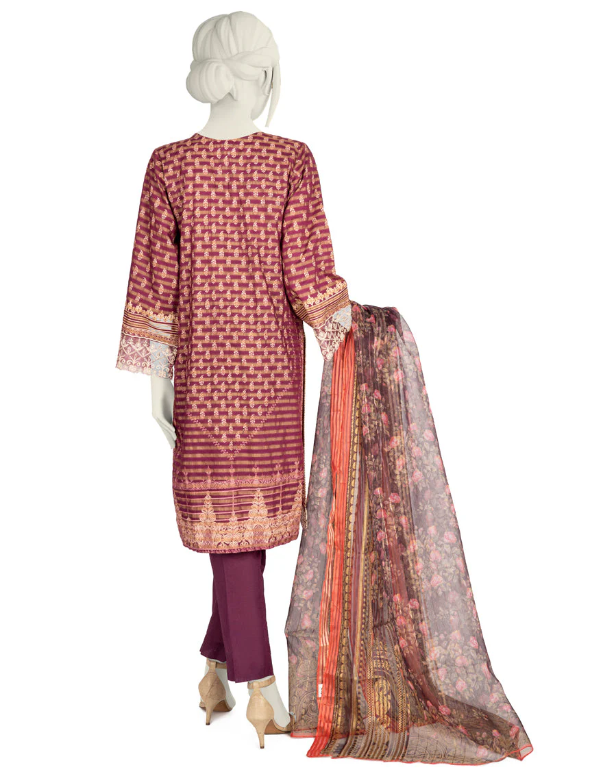 PURPLE LAWN 3PC STITCHED | JLAWN-S-US-22-415/S SKY BLUE - Image 2