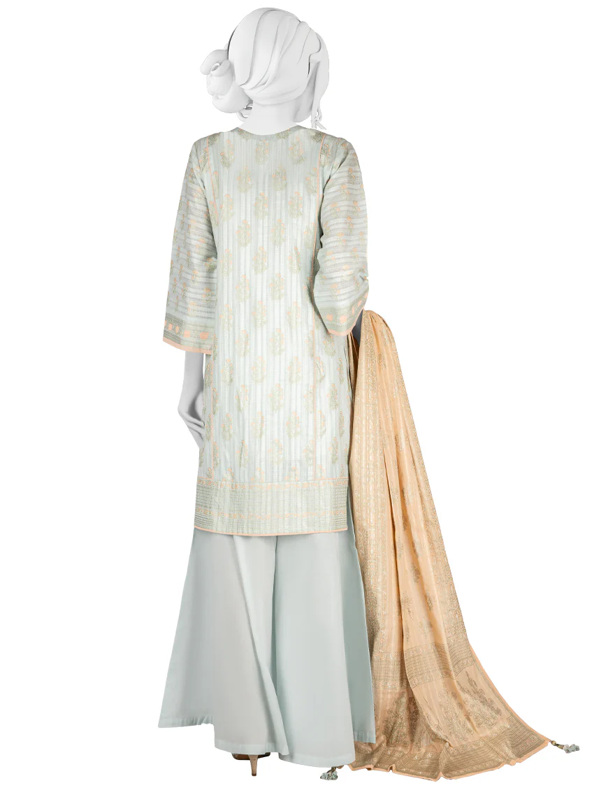 SKY BLUE LAWN 3PC UNSTITCHED | JLAWN-S-US-22-419 MOIRA - Image 2