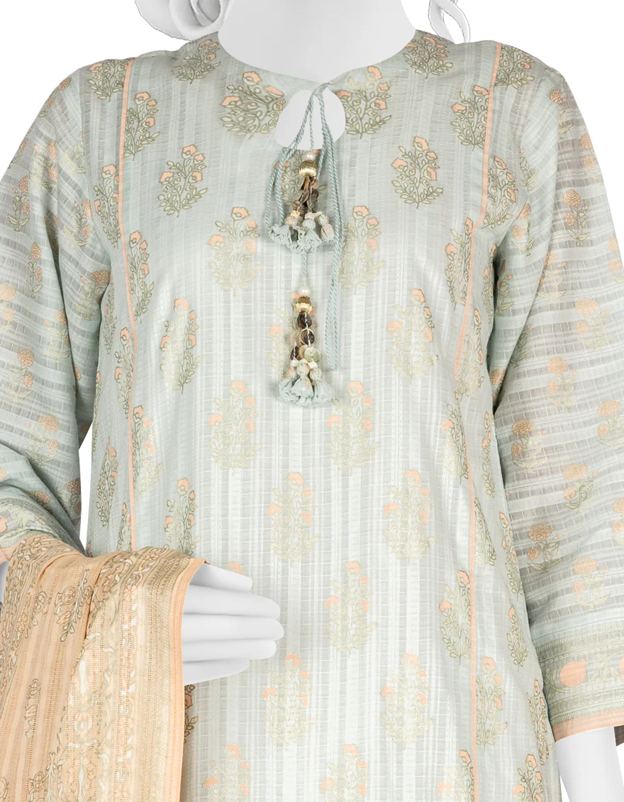 SKY BLUE LAWN 3PC UNSTITCHED | JLAWN-S-US-22-419 MOIRA - Image 3