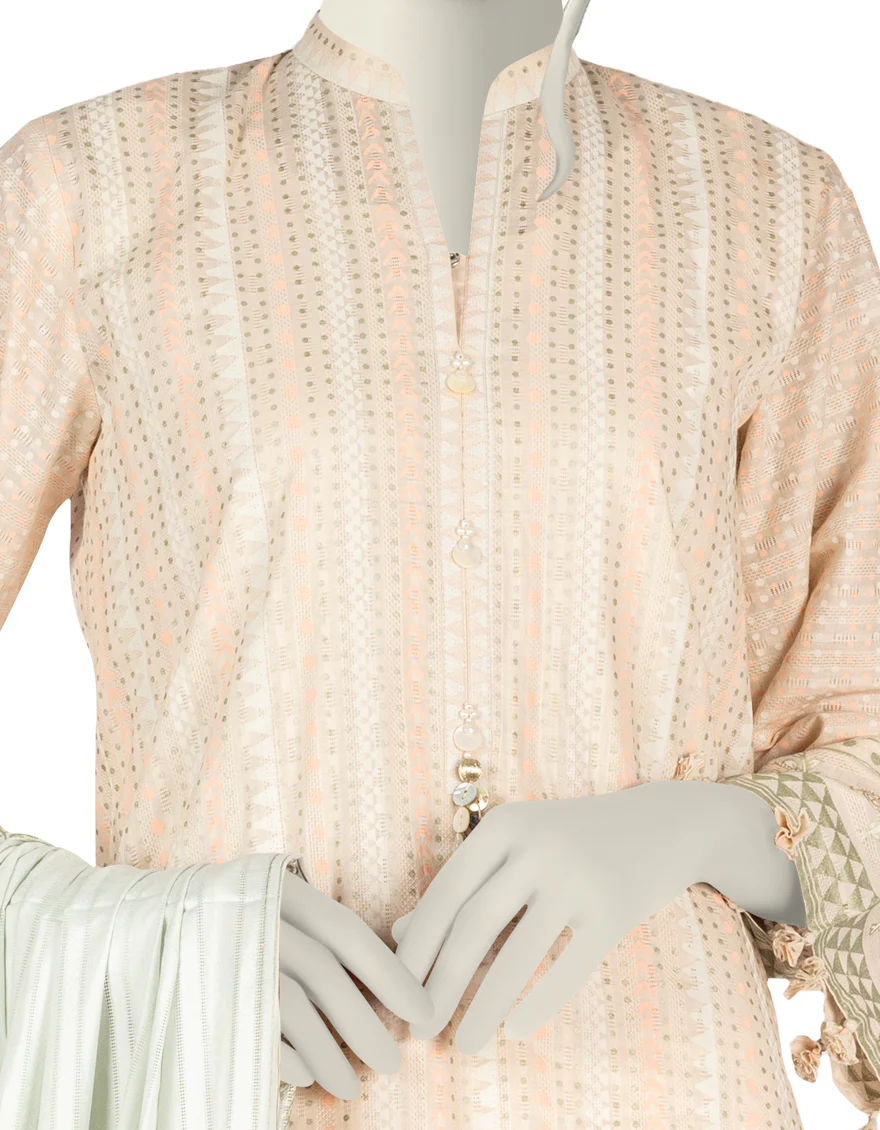 PEACH 3PC STITCHED | JLAWN-S-US-22-421/S JANAN - Image 3