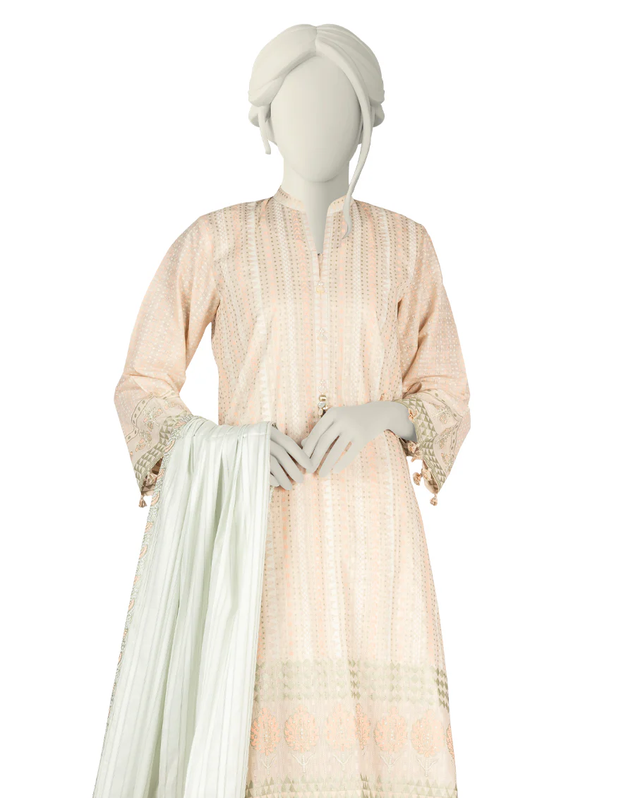 PEACH 3PC STITCHED | JLAWN-S-US-22-421/S JANAN - Image 4