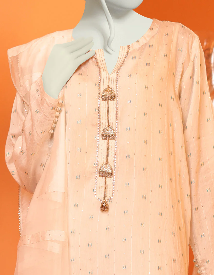 OFF WHITE LAWN 3PC STITCHED | JLAWN-S-US-22-438/S OFF WHITE - Image 3