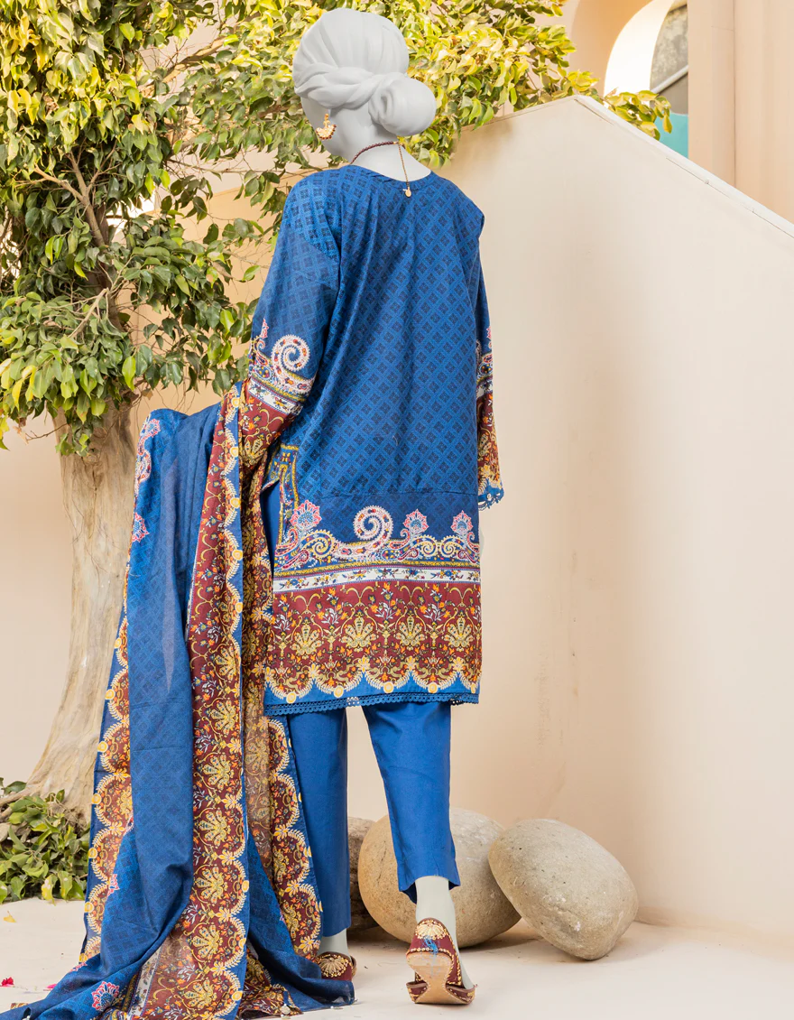 BLUE LAWN 3PC STITCHED | JLAWN-S-US-23-001/S FINCH - Image 2