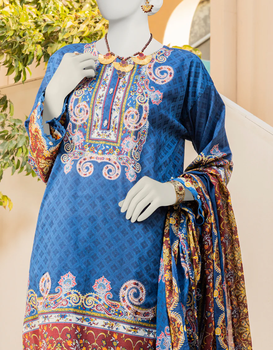 BLUE LAWN 3PC STITCHED | JLAWN-S-US-23-001/S FINCH - Image 3