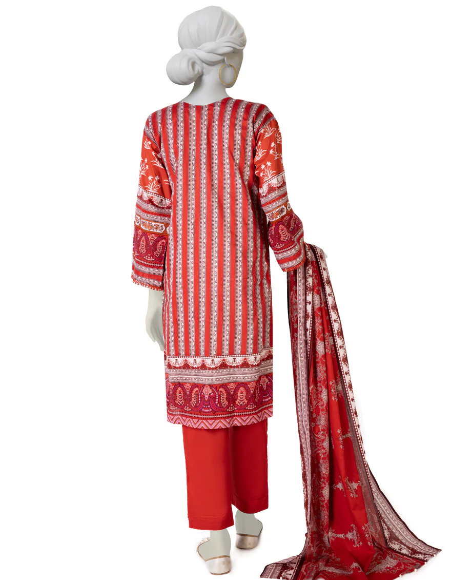 ORANGE LAWN 3PC STITCHED | JLAWN-S-US-23-003/S COCO-7 - Image 2