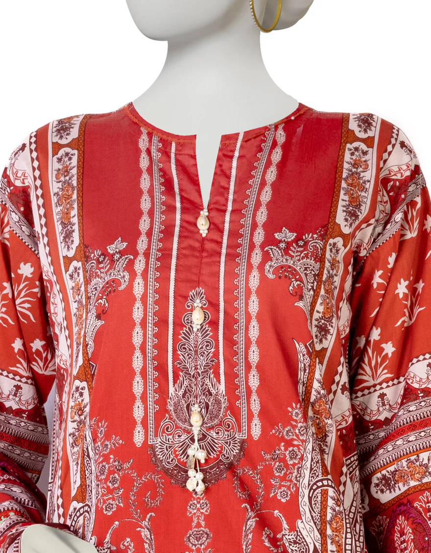 ORANGE LAWN 3PC STITCHED | JLAWN-S-US-23-003/S COCO-7 - Image 3