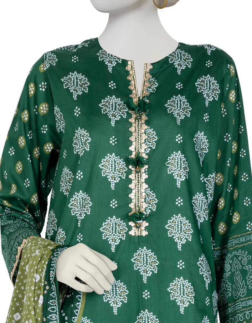 GREEN LAWN 3PC STITCHED | JLAWN-S-US-23-013/S FAROH - Image 3