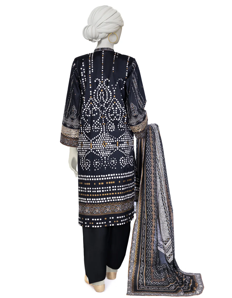 BLACK LAWN 3PC STITCHED | JLAWN-S-US-23-024/S ALLURE - Image 2