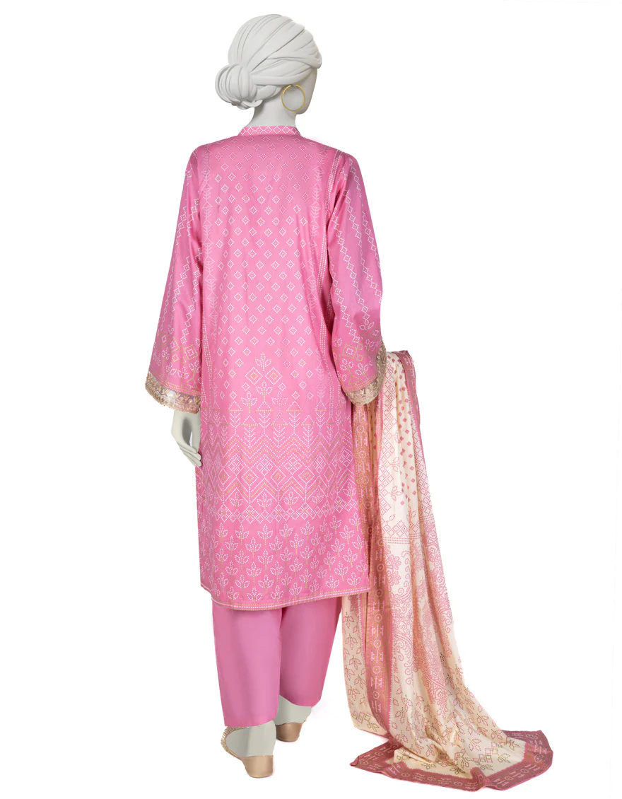 PINK LAWN 3PC STITCHED | JLAWN-S-US-23-025/S ANGELFOOD - Image 2
