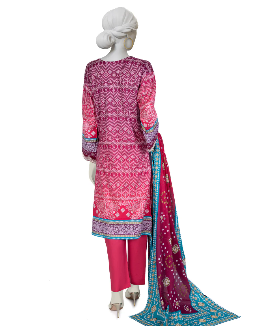 PINK LAWN 3PC STITCHED | JLAWN-S-US-23-027/S RIVAYAT - Image 2