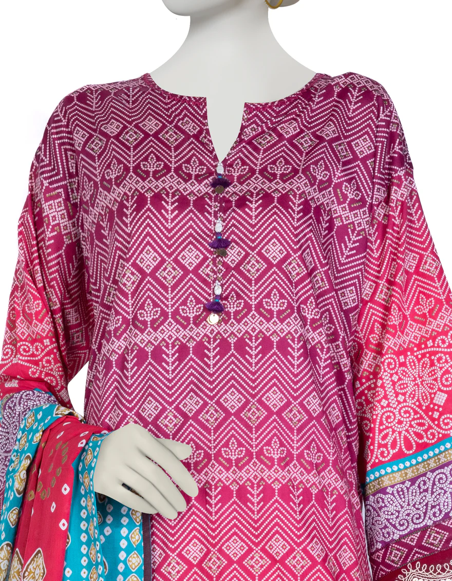 PINK LAWN 3PC STITCHED | JLAWN-S-US-23-027/S RIVAYAT - Image 3