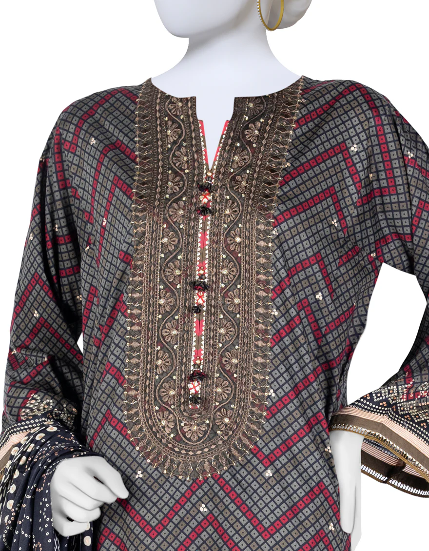 GREEN LAWN 3PC STITCHED | JLAWN-S-US-23-028/S MAHSRIQ - Image 3