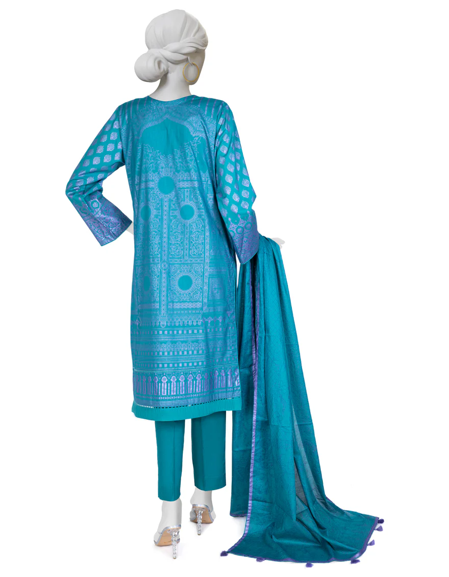 TEAL PURPLE LAWN 3PC STITCHED | JLAWN-S-US-23-030/S BERRYHARD - Image 2