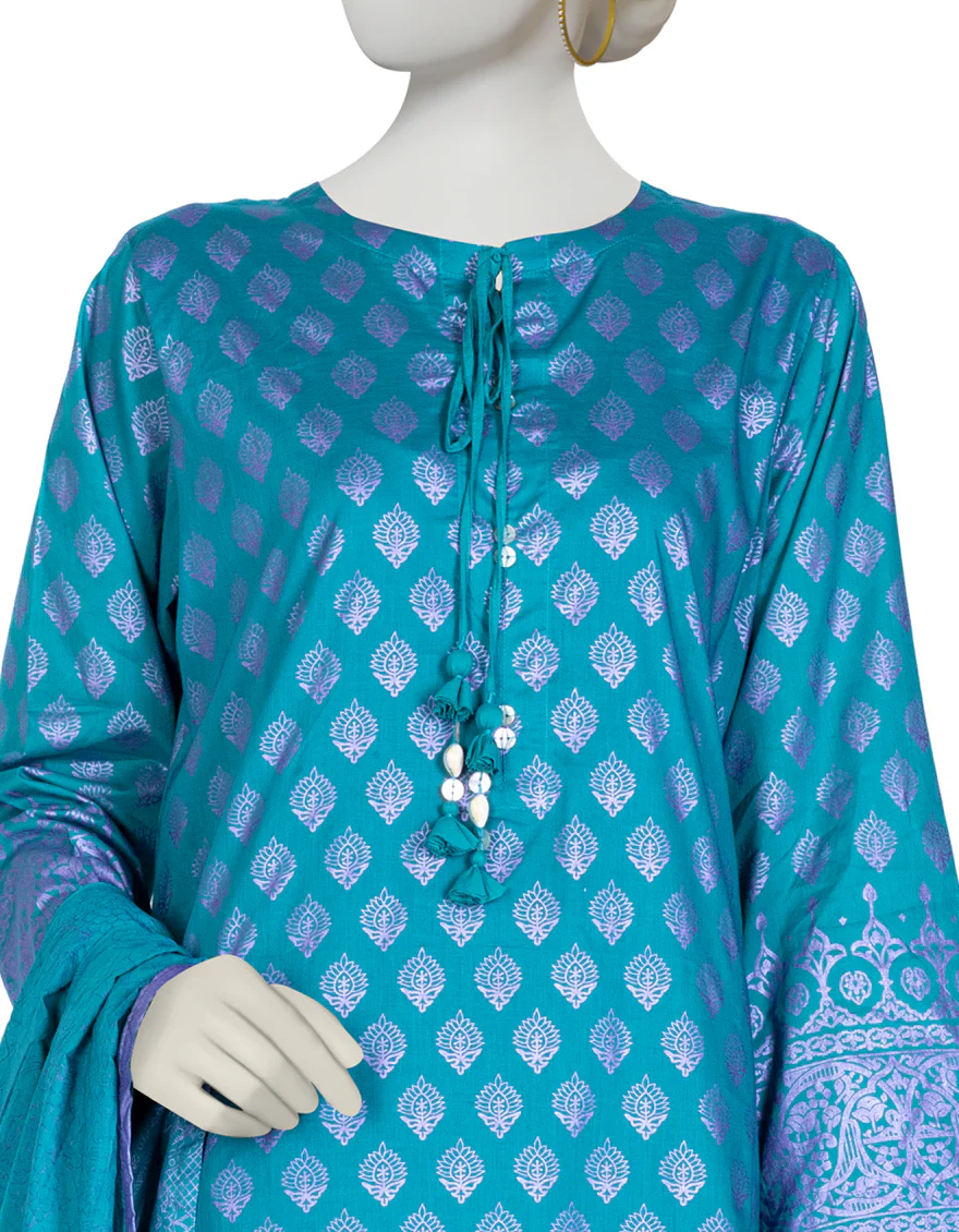 TEAL PURPLE LAWN 3PC STITCHED | JLAWN-S-US-23-030/S BERRYHARD - Image 3