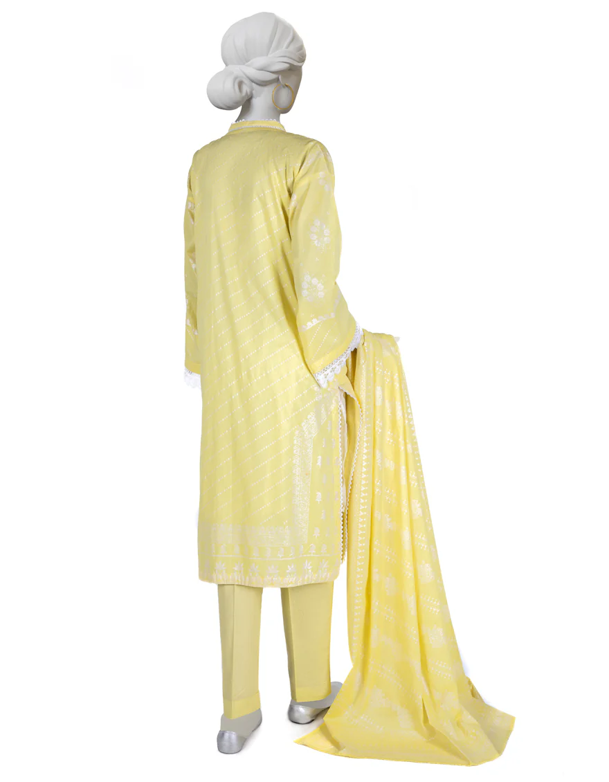 LIME LAWN 3PC STITCHED | JLAWN-S-US-23-034/S AMAYA - Image 2
