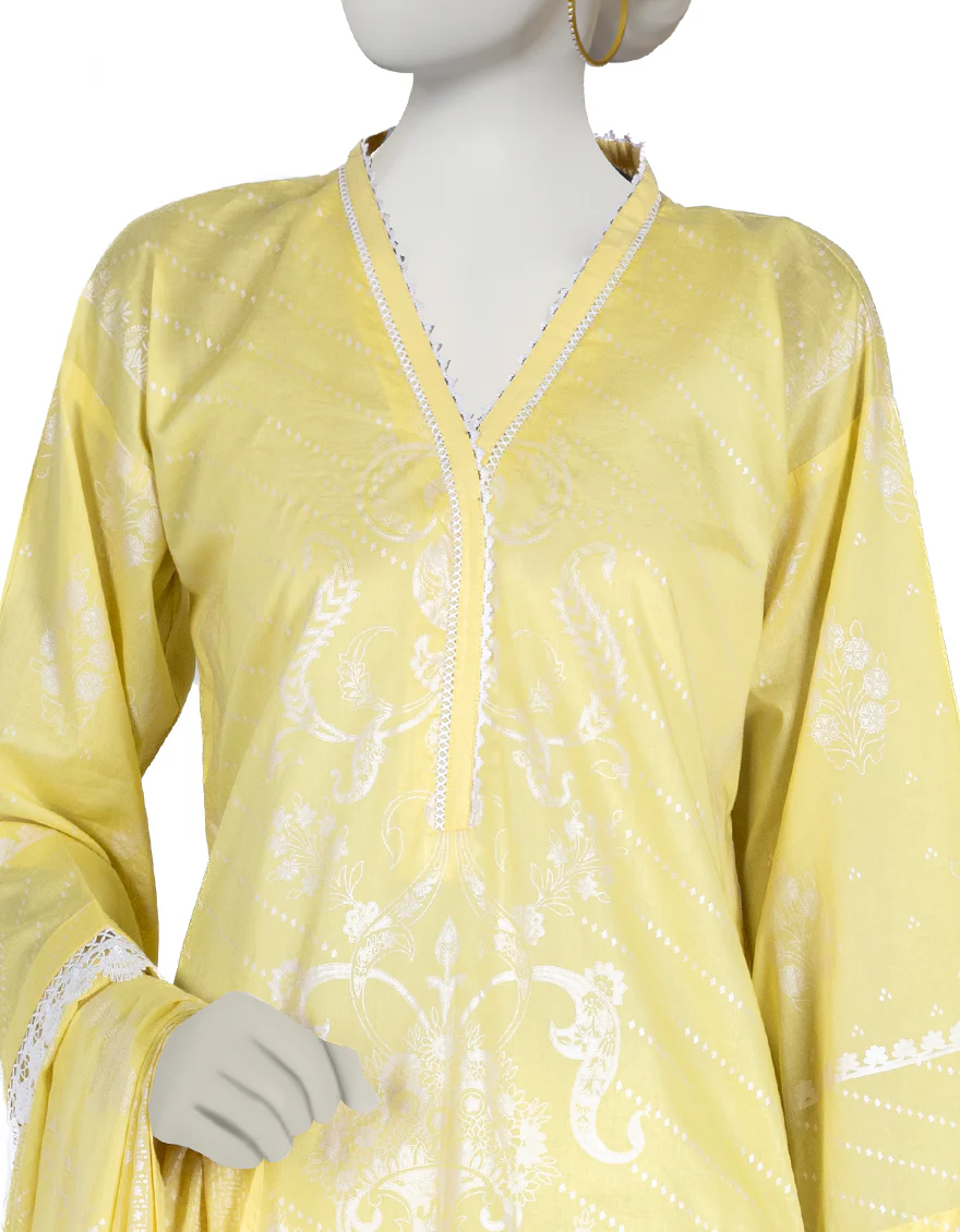 LIME LAWN 3PC STITCHED | JLAWN-S-US-23-034/S AMAYA - Image 3