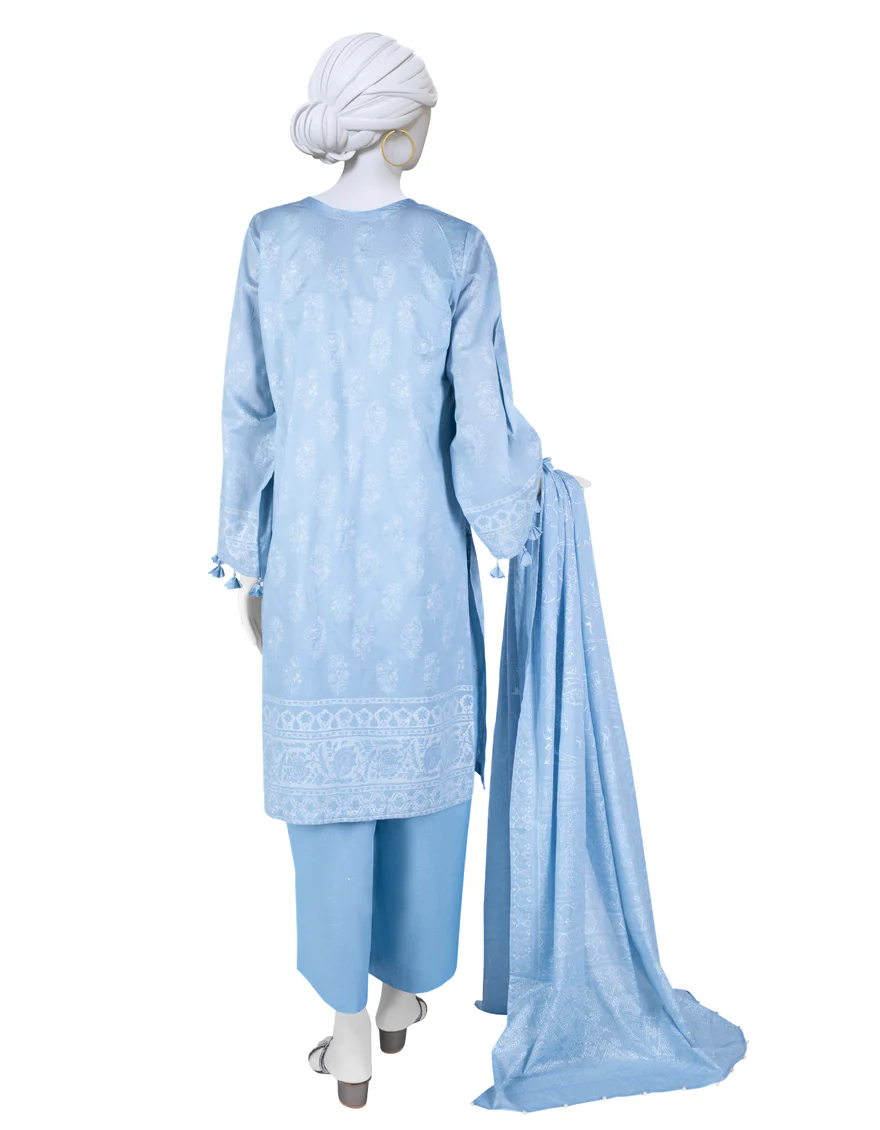 LIGHT BLUE LAWN 3PC STITCHED | JLAWN-S-US-23-036/S NOUR - Image 2