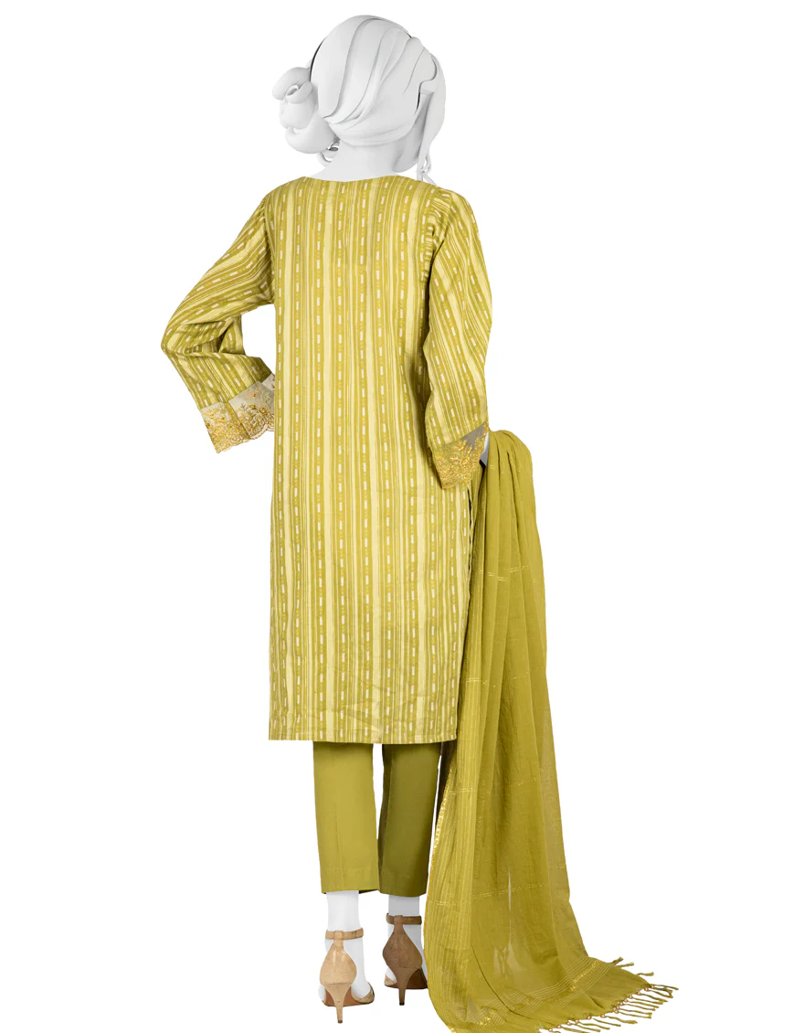 GREEN JACQUARD 3PC STITCHED | JLAWN-S-US-23-040/S AQUA-640 - Image 2