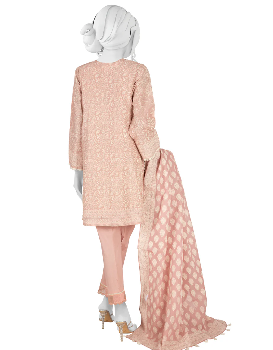 PINK LAWN 3PC STITCHED | JLAWN-S-US-23-047/S PINK - Image 2