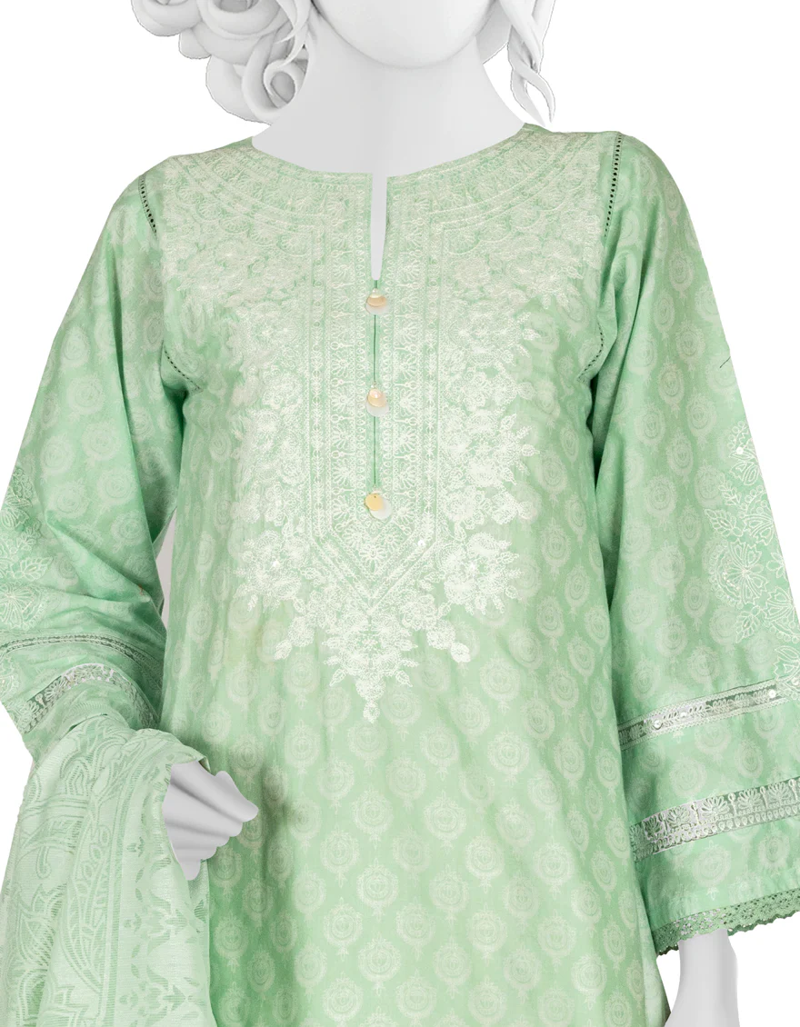 GREEN LAWN 3PC STITCHED | JLAWN-S-US-23-055/S SEAMOSS - Image 3