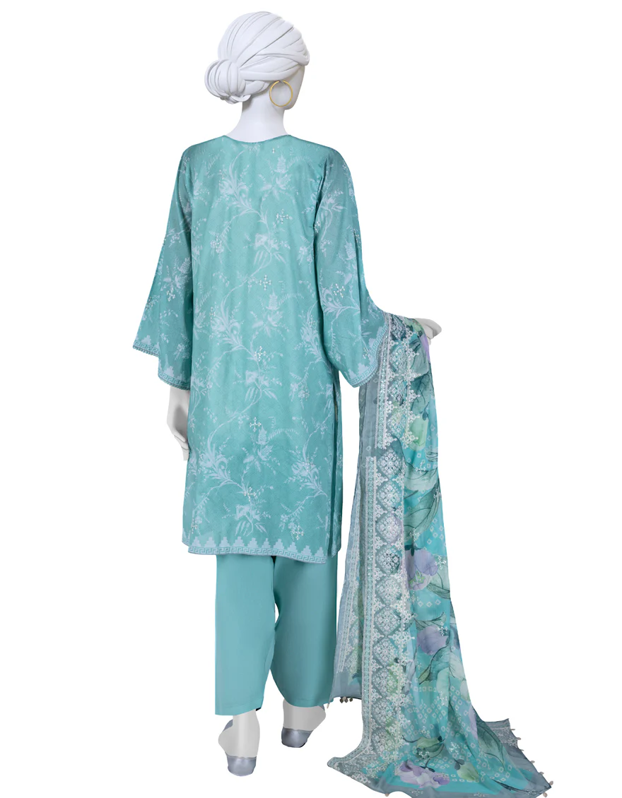 TURQUOISE LAWN 3PC STITCHED | JLAWN-S-US-23-062/S EKIN - Image 2