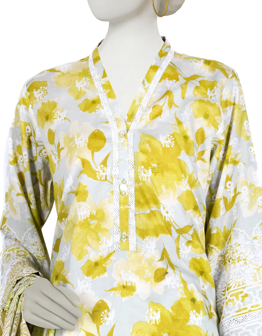 LIME GREEN LAWN 3PC STITCHED | JLAWN-S-US-23-068/S BLAKED - Image 3