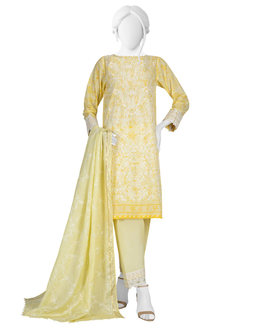 YELLOW LAWN 3PC STITCHED | JLAWN-S-US-23-177/S ATLAS