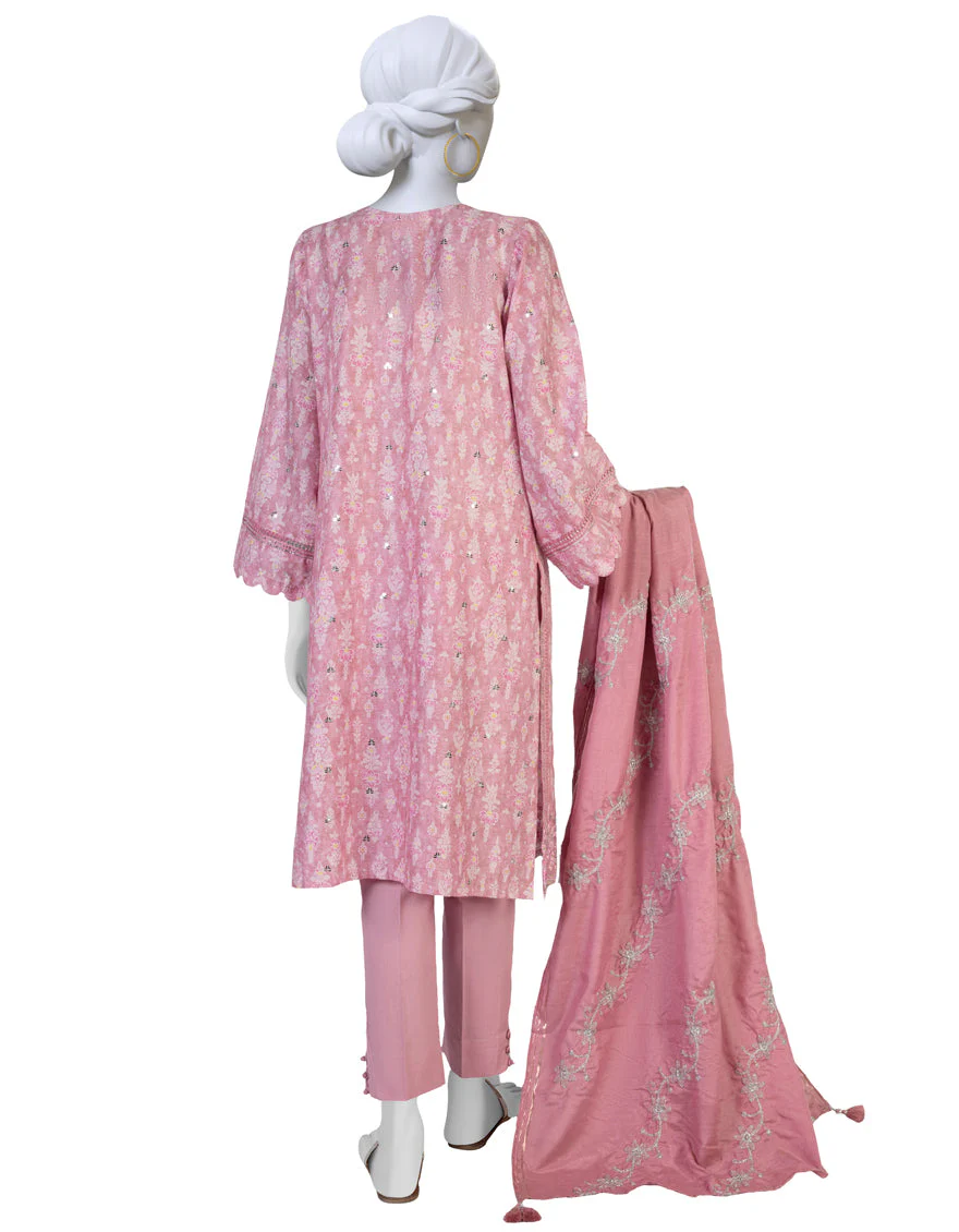 PINK LAWN 3PC STITCHED | JLAWN-S-US-23-180/S KIRAN - Image 2