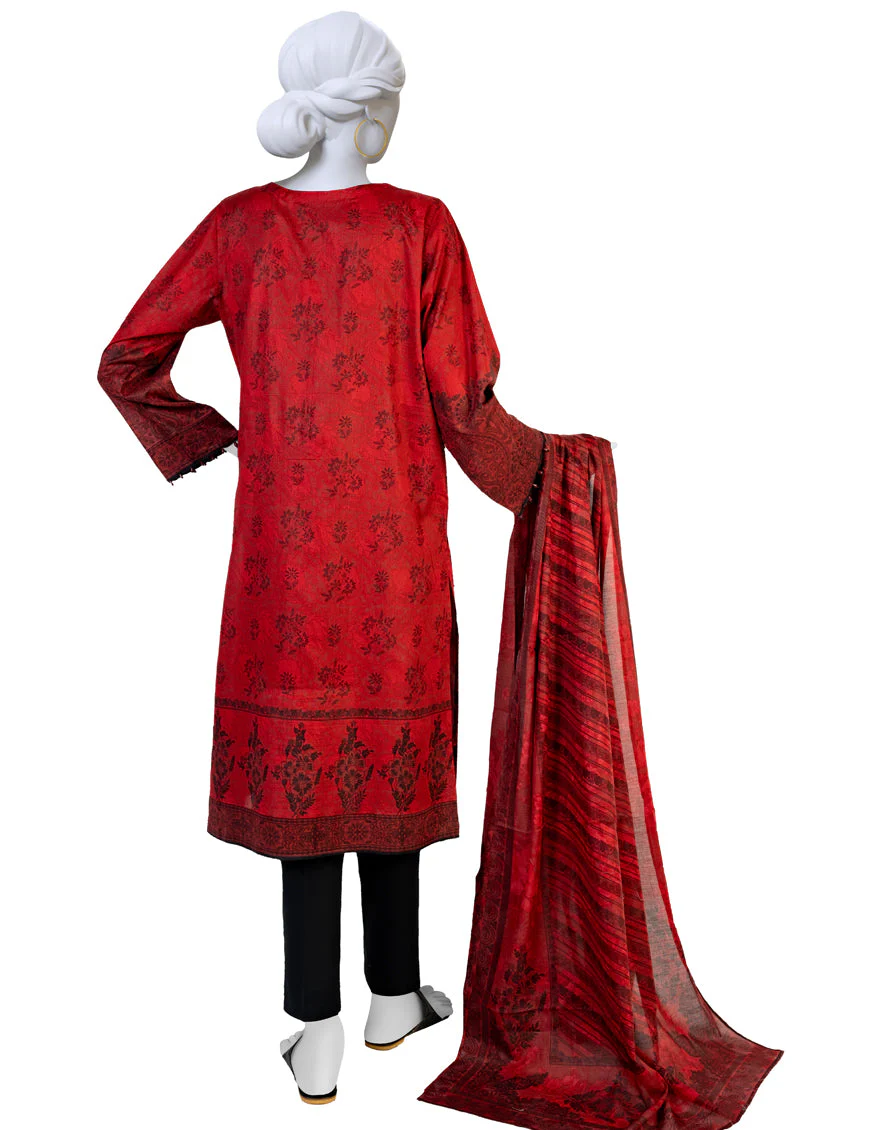 RED LAWN 3PC STITCHED | JLAWN-S-US-23-183/S MADDER - Image 2
