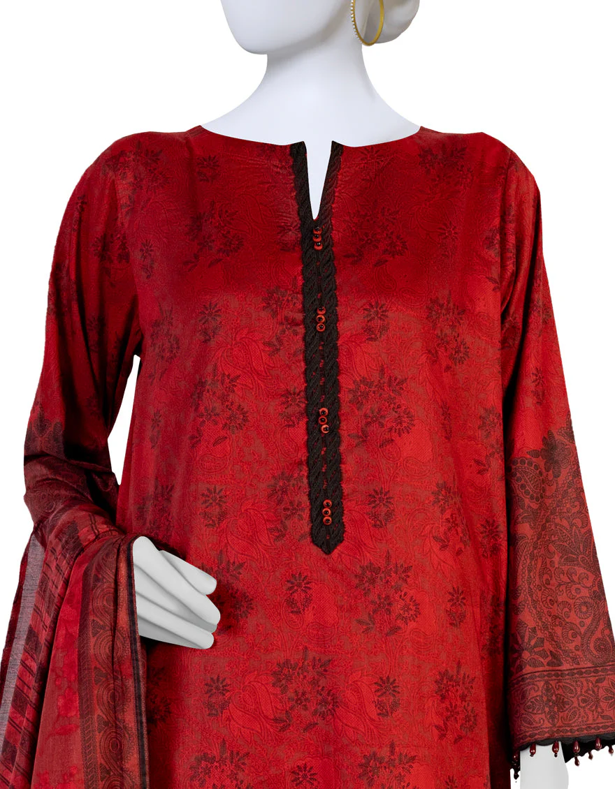 RED LAWN 3PC STITCHED | JLAWN-S-US-23-183/S MADDER - Image 3