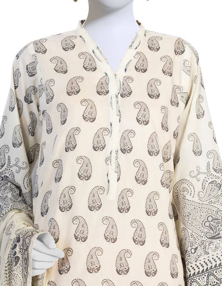 CREAM LAWN 3PC STITCHED | JLAWN-S-US-23-185/S IKER - Image 3