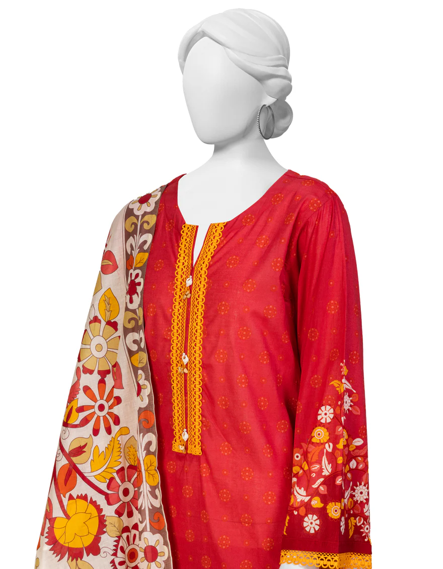 RED LAWN 3PC STITCHED | JLAWN-S-US-23-186/S TELERY - Image 2