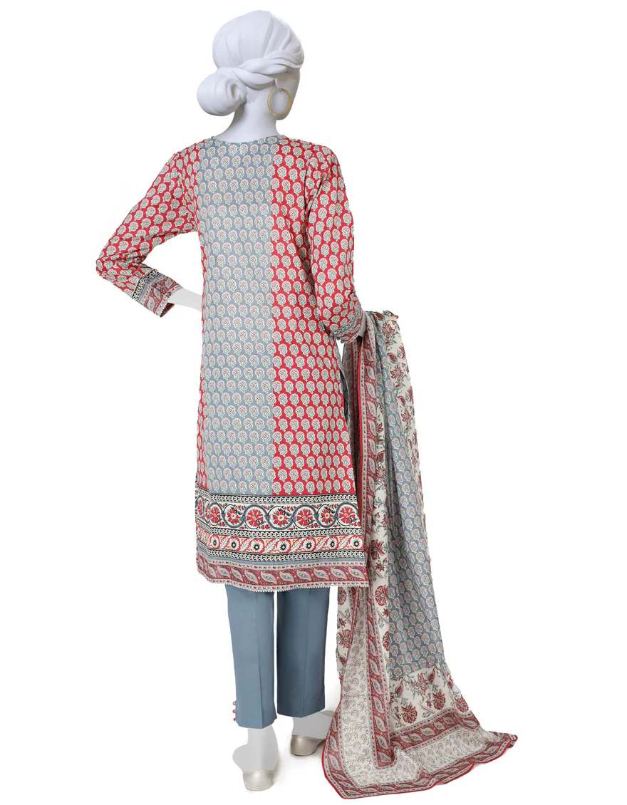 BLUE LAWN 3PC STITCHED | JLAWN-S-US-23-187/S PRAHA - Image 2