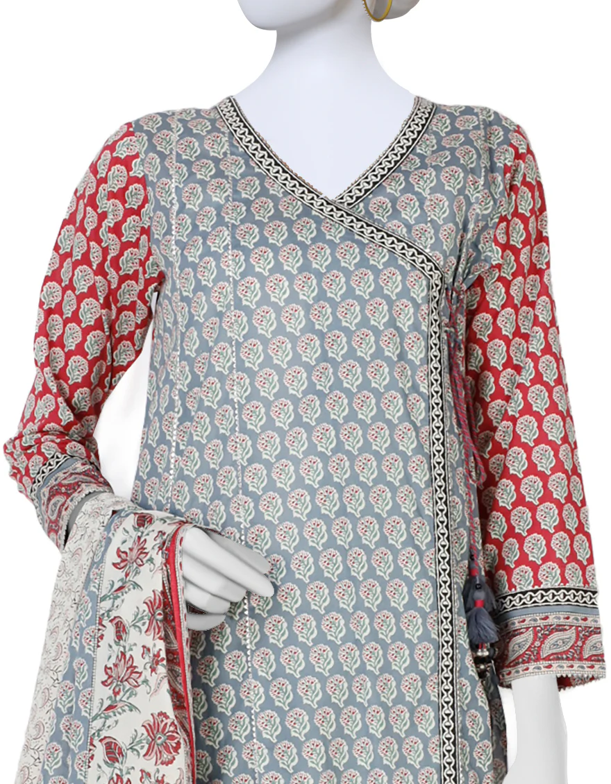 BLUE LAWN 3PC STITCHED | JLAWN-S-US-23-187/S PRAHA - Image 3