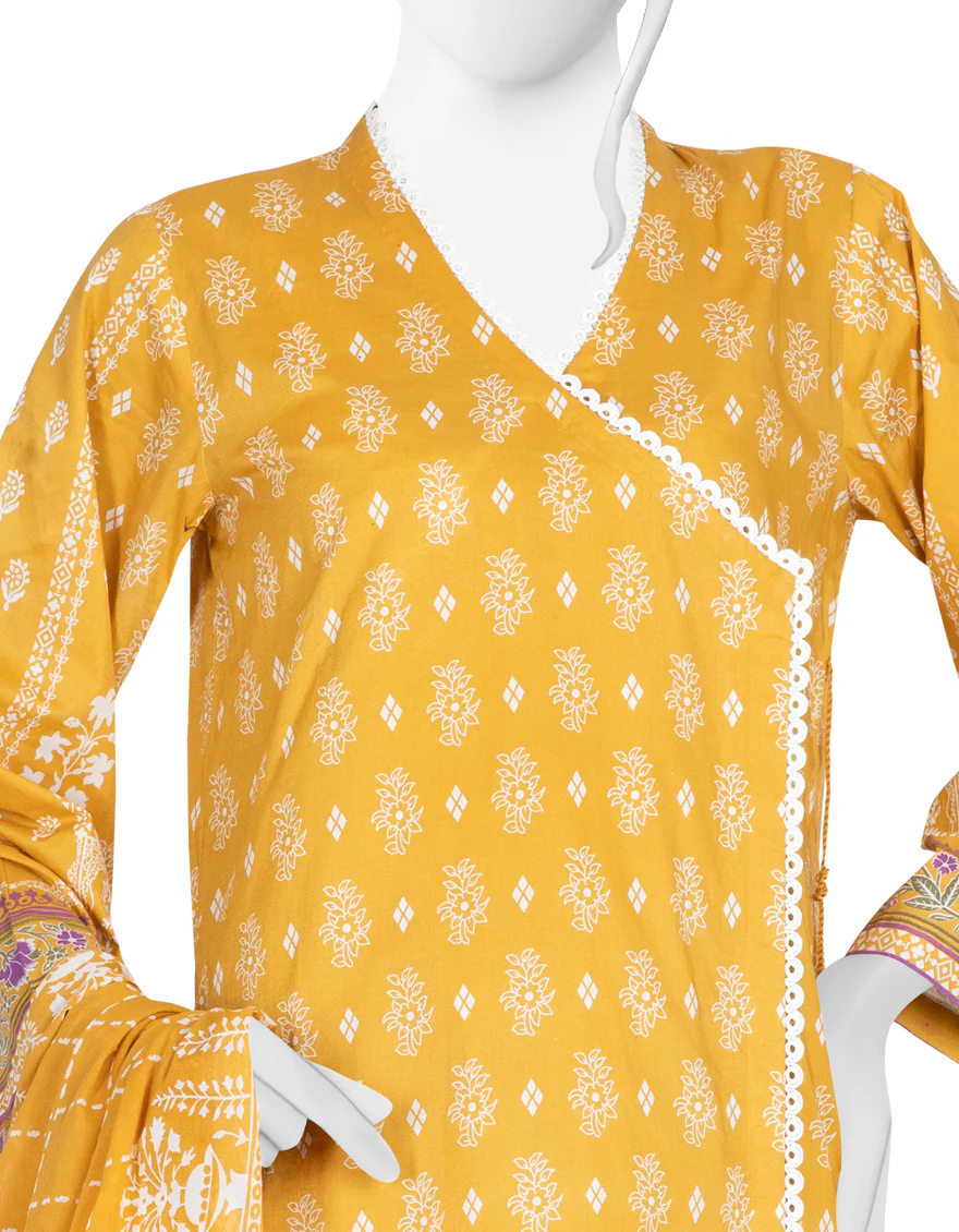MUSTARD LAWN 3PC STITCHED | JLAWN-S-US-23-188/S ASFA - Image 3